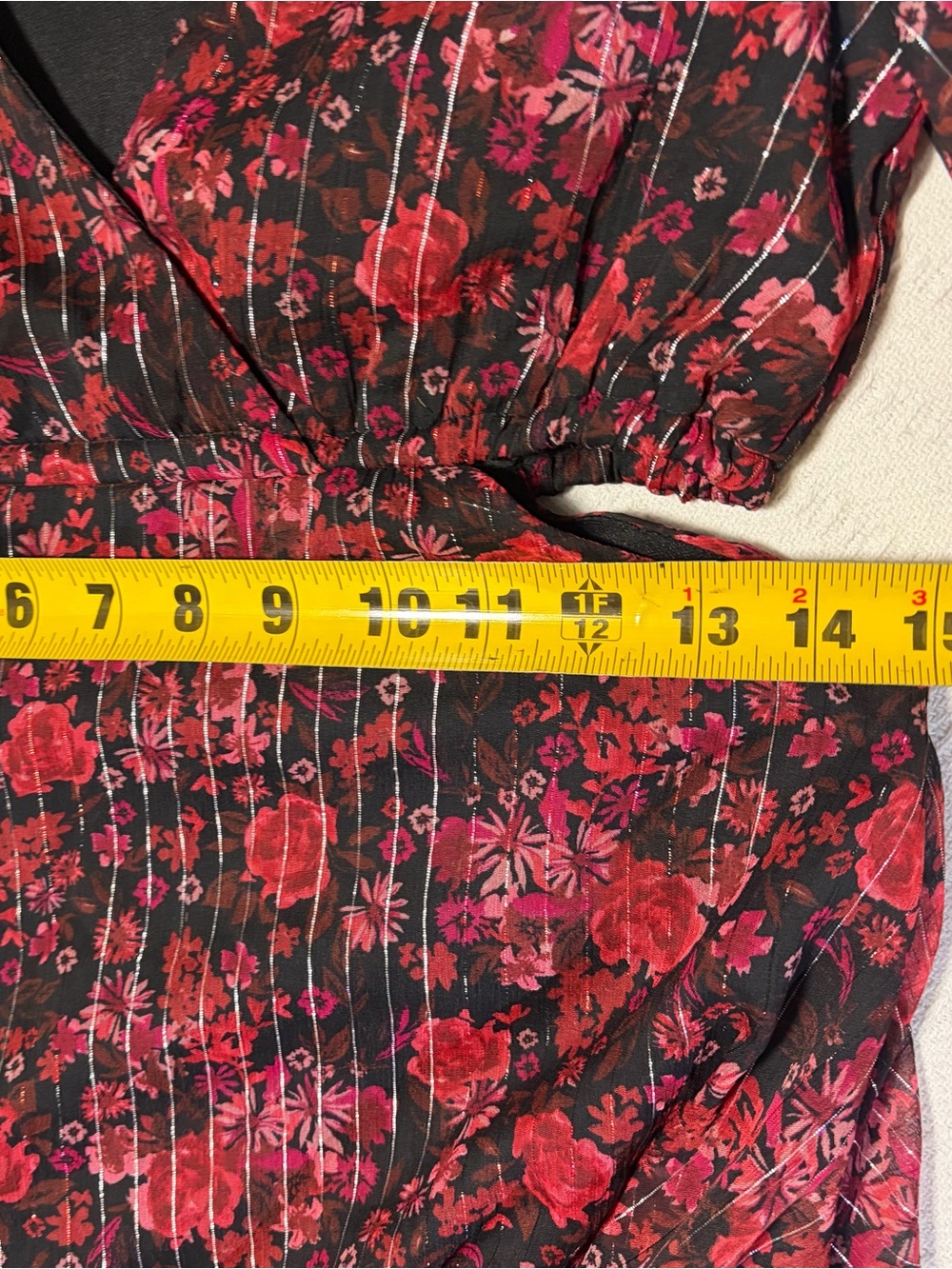 Haute Nites Floral Tiered Cutout Maxi Dress Small Flowy Fairy Party Going Out - Picture 12 of 13